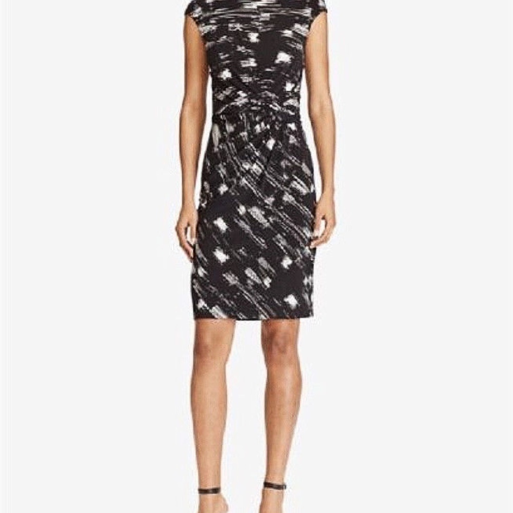 Ralph Lauren Jersey Print Knot Dress